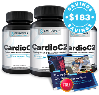 CardioC2 3-bottle 90-day pack with two free bonus guides