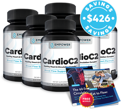 CardioC2 6-bottle 180-day pack with two free bonus guides